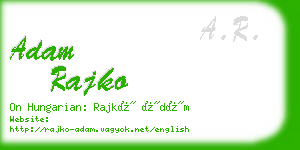 adam rajko business card